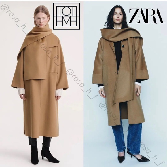 ZARA DOUBLE SIDED WOOL COAT - Picture 7 of 7